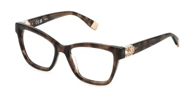 Furla Vfu865s 0777 Occhiali Da Vista Tartarugatishell Per Uomo (solo Montatura) In Brown