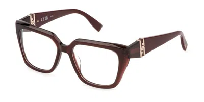Furla Vfu866 0848 Occhiali Da Vista Borgogna Per Donna (solo Montatura) In Burgundy
