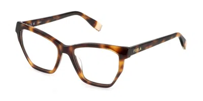 Furla Vfu868 0752 Women's Glasses Tortoiseshell Size 53 - Free Lenses - Blue Light Block Available In Multi