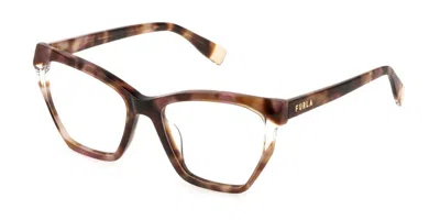 Furla Vfu868v 01gq Occhiali Da Vista Tartarugatishell Per Donna (solo Montatura) In Brown