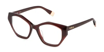 Furla Vfu869 0848 Women's Glasses Burgundy Size 52 - Free Lenses - Blue Light Block Available In White