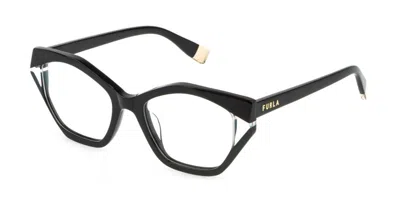 Furla Vfu869v 700y Occhiali Da Vista Neri Per Donna (solo Montatura) In Black