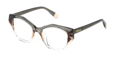 Furla Vfu869v 0ag1 Women's Glasses Brown Size 52 - Free Lenses - Blue Light Block Available In White