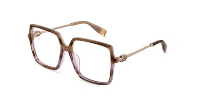 Furla Vfu872 099g Men's Glasses Brown Size 55 - Free Lenses - Blue Light Block Available In Multi
