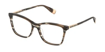 Furla Vfu874 07hi Men's Glasses Brown Size 53 - Free Lenses - Blue Light Block Available