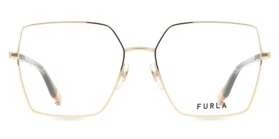 Furla Vfu875 0300 Men's Glasses Gold Size 56 - Free Lenses - Blue Light Block Available In White
