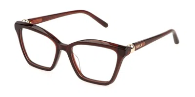 Furla Vfu876 0848 Occhiali Da Vista Borgogna Per Donna (solo Montatura) In Brown