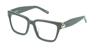 Furla Vfu990 06s9 Occhiali Da Vista Verdi Per Uomo (solo Montatura) In Gray