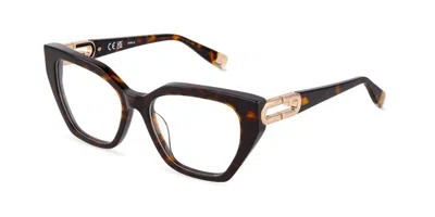 Furla Vfua94 0706 Men's Glasses Tortoiseshell Size 54 - Free Lenses - Blue Light Block Available In Multi
