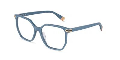 Furla Vfua98 0n58 Men's Glasses Blue Size 55 - Free Lenses - Blue Light Block Available