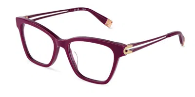Furla Vfub05 06uu Occhiali Da Vista Rosa Per Uomo (solo Montatura) In Burgundy