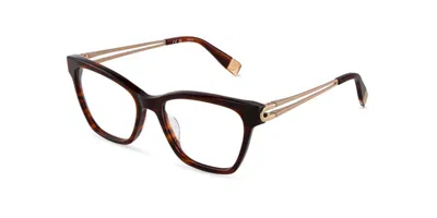 Furla Vfub05 0c10 Men's Glasses Tortoiseshell Size 53 - Free Lenses - Blue Light Block Available In Brown