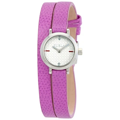 Furla Vittoria Crystal Silver Dial Ladies Watch R4251107504 In Purple