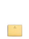 Furla Camelia Leather Wallet In Yellow