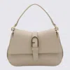 Furla Cream Leather Flow Bag