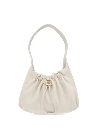 Furla White Leather Bag With Gold-tone Hardware In Marshmallow