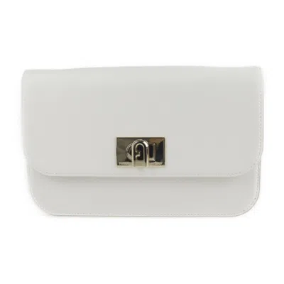 Pre-owned Furla White Leather Clutch Bag Handbag Shopping Bag Shoulder Bag ()