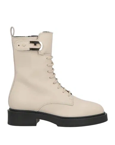 Furla Woman Ankle Boots Beige Size 6 Calfskin In Neutral