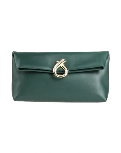 Furla Woman Clutch Dark Green Size - Leather