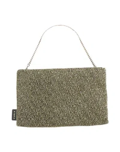 Furla Woman Clutch Gold Size - Polyester, Cotton, Metallic Fiber