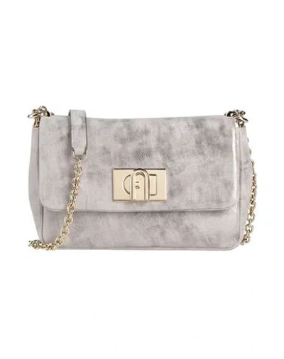 Furla Woman Cross-body Bag Grey Size - Goat Skin In Gray