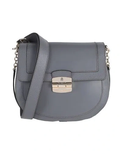 Furla Woman Cross-body Bag Lead Size - Calfskin In Gray