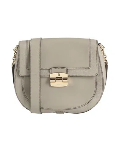 Furla Woman Cross-body Bag Light Grey Size - Calfskin In Gray