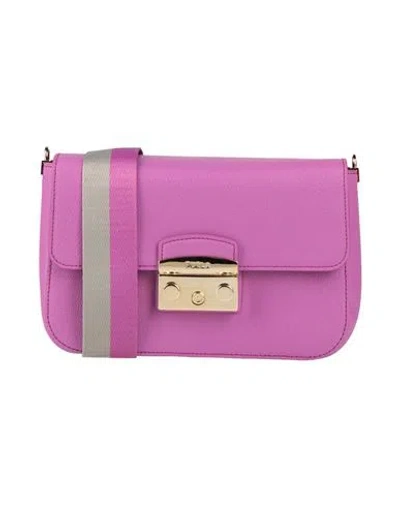 Furla Woman Cross-body Bag Mauve Size - Leather In Pattern