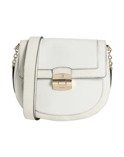 Furla Woman Cross-body Bag Off White Size - Calfskin