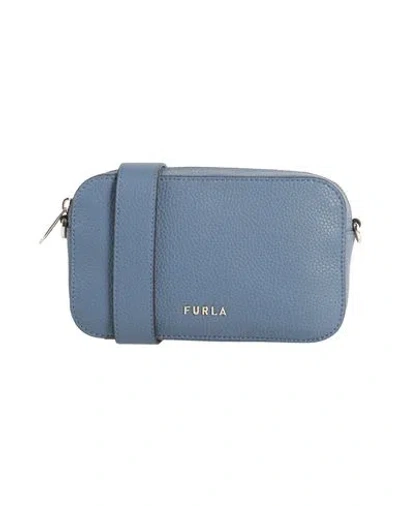 Furla Woman Cross-body Bag Slate Blue Size - Leather