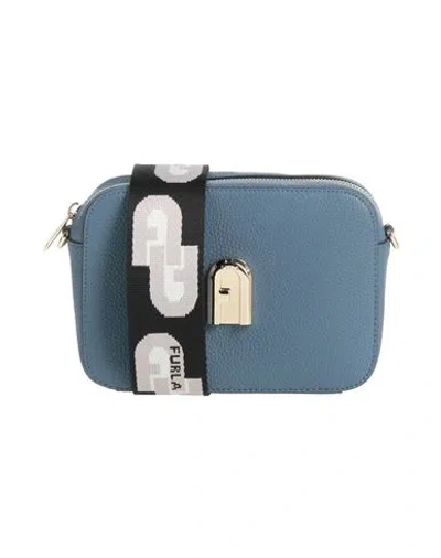 Furla Woman Cross-body Bag Slate Blue Size - Leather
