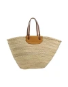 Furla Woman Handbag Beige Size - Soft Leather, Straw In Beige