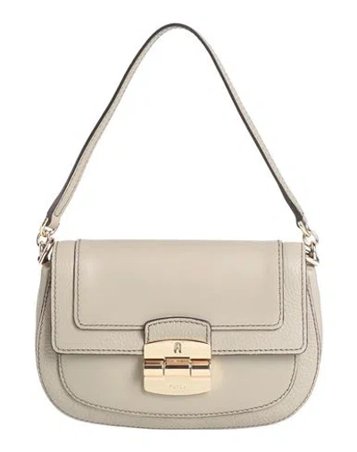 Furla Woman Handbag Grey Size - Leather In Neutral