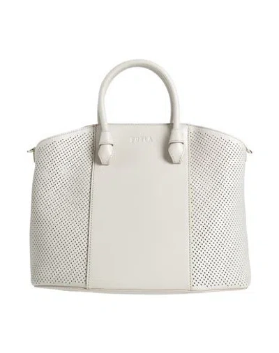 Furla Woman Handbag Ivory Size - Leather In White