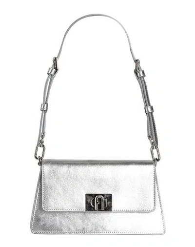 Furla Woman Handbag Silver Size - Leather
