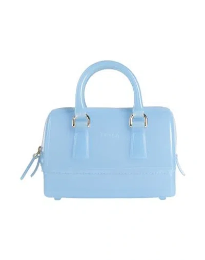Furla Woman Handbag Sky Blue Size - Pvc - Polyvinyl Chloride, Metal