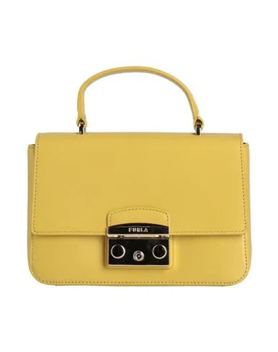 Furla Woman Handbag Yellow Size - Leather