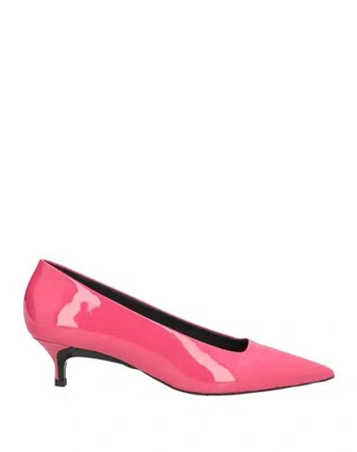 Furla Woman Pumps Magenta Size 8 Leather In Pink