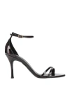 Furla Woman Sandals Black Size 10 Leather In Black