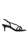 Furla Woman Sandals Black Size 5 Ovine Leather