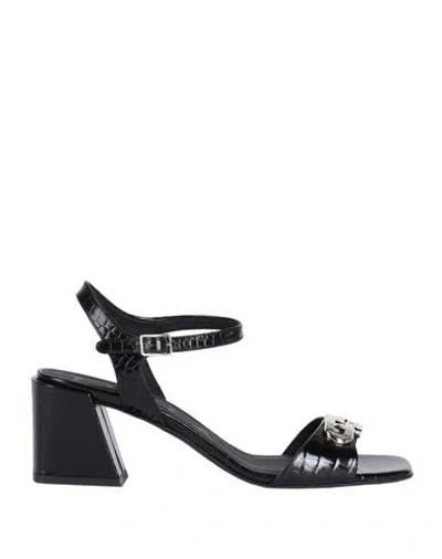 Furla Woman Sandals Black Size 5 Soft Leather