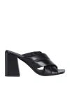 Furla Woman Sandals Black Size 6 Polyurethane In Black