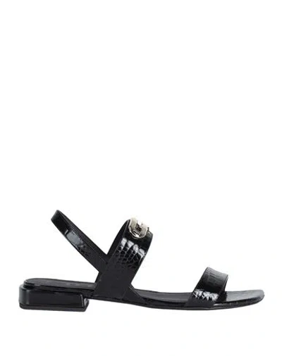 Furla Woman Sandals Black Size 6 Soft Leather
