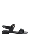 Furla Woman Sandals Black Size 8 Leather