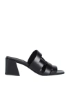 Furla Woman Sandals Black Size 5 Soft Leather