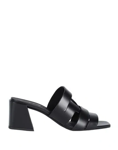 Furla Woman Sandals Black Size 5 Soft Leather