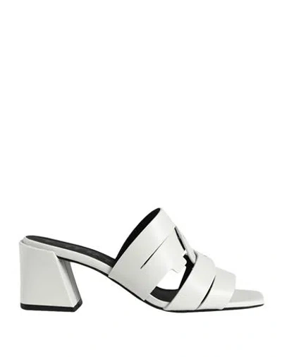 Furla Woman Sandals Light Grey Size 5 Soft Leather
