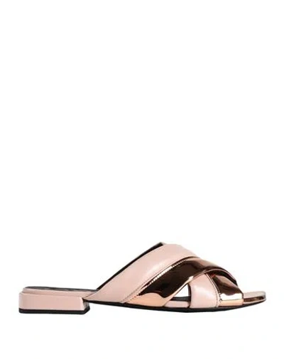 Furla Woman Sandals Light Pink Size 6 Polyurethane