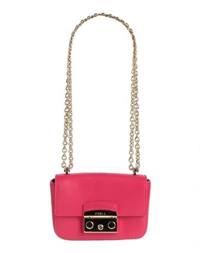 Furla Woman Shoulder Bag Fuchsia Size - Calfskin In Pink