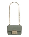Furla Woman Shoulder Bag Military Green Size - Calfskin In Grey